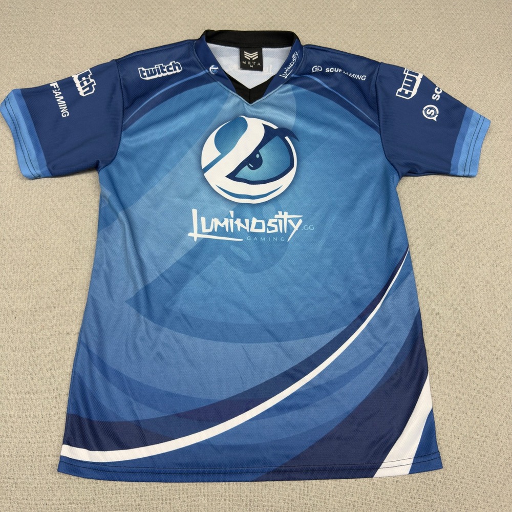Meta Luminosity Gaming Esports Jersey Mens Medium Blue Twitch Scuf Gaming M